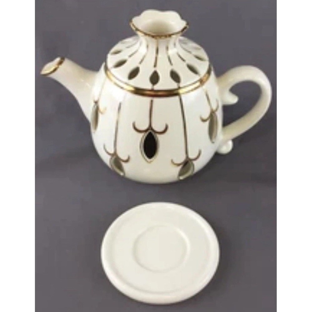 Partylite Tea for Two‎ Votive Candle Holder Teapot w/Matching Cup & Saucer Sets - Picture 4 of 10